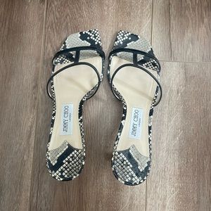 Jimmy Choo Ria 65/40 in Snake Sandals
